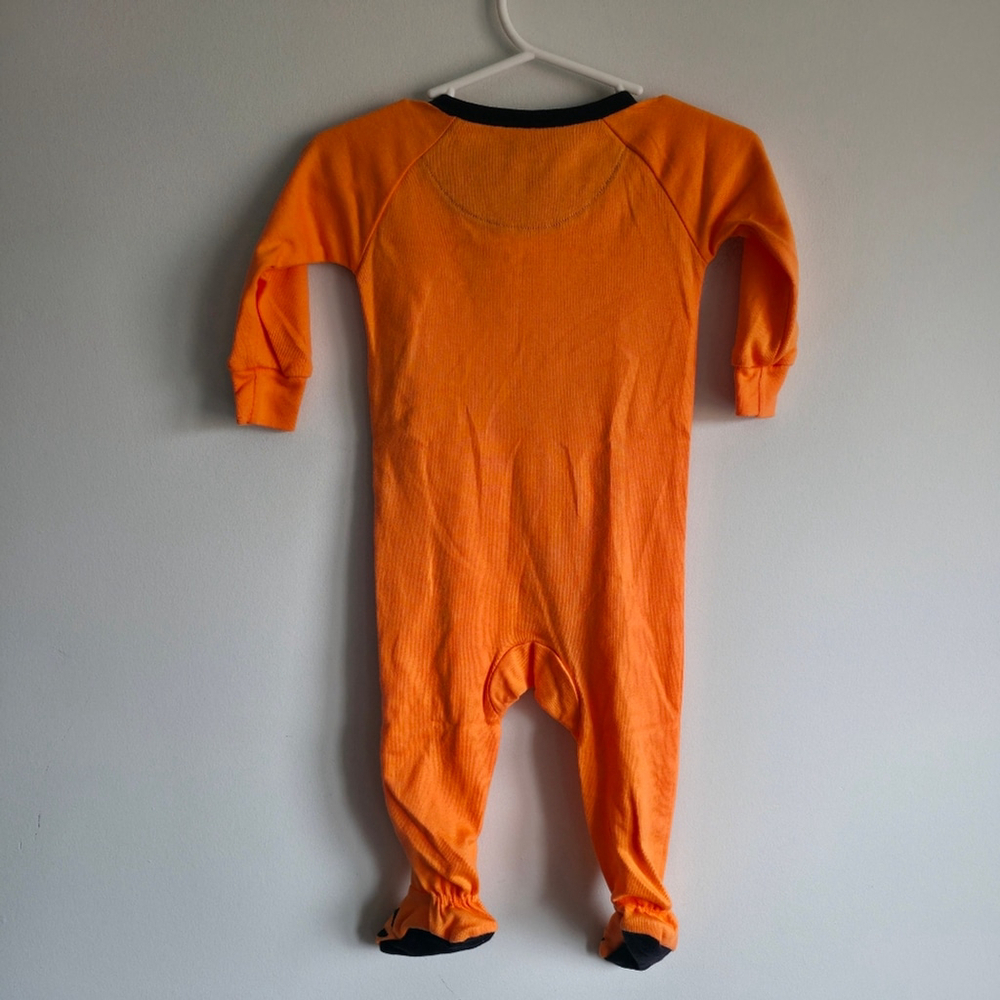 PJ Place Baby Jack-O’-Lantern Halloween Footed Sleeper | 3–6 Months 100% Cotton - Picture 6 of 9